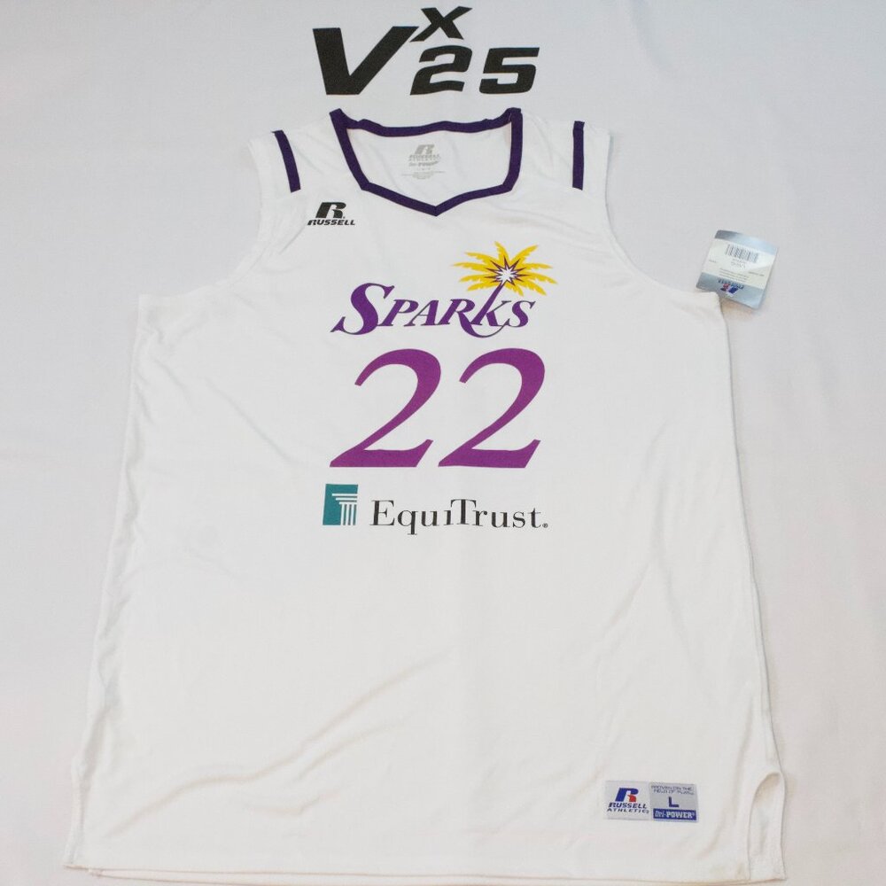 NEW Men's Los Angeles Sparks Cameron Brink White Jersey Size Large